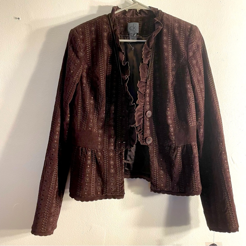 Calvin Klein texture jacket,beautiful brown color.